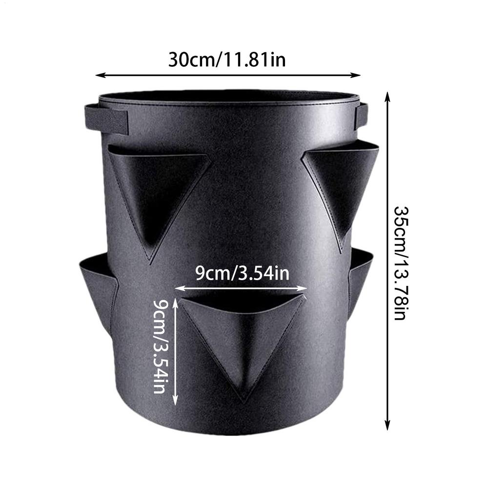 Strawberry Planting Bag Strawberry Garden Planting Pots With 6 Side Grow Pockets Breathable Creative Easy to move For Courtyard