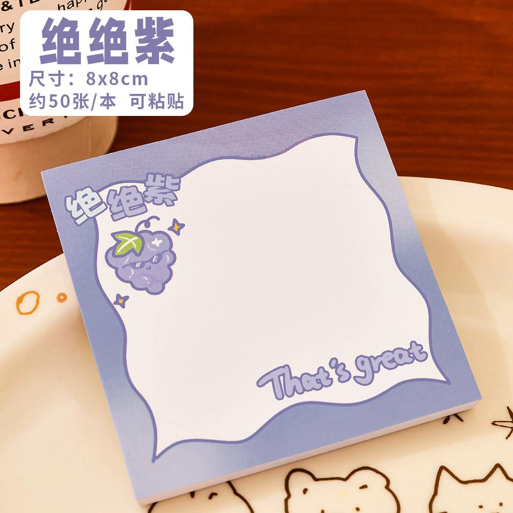 

Fruit Notepad Grid Square Self-adhesive Memo Pad Avocado Sticky Note Decal Scrapbooking DIY Kawaii Stationery School Supplies