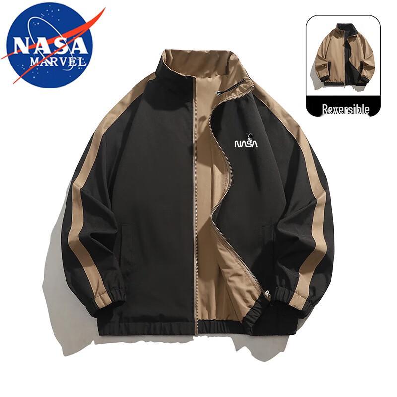 NASA MARVEL Men's Reversible Casual Stand-Collar Jacket