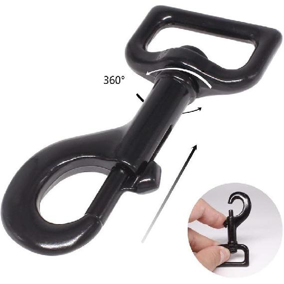 Heavy Duty Dog Leash - 2 Handles by Padded Traffic Handle for Extra Control, 6foot Long - Perfect for Medium to Large Dogs (6 ft, Black)