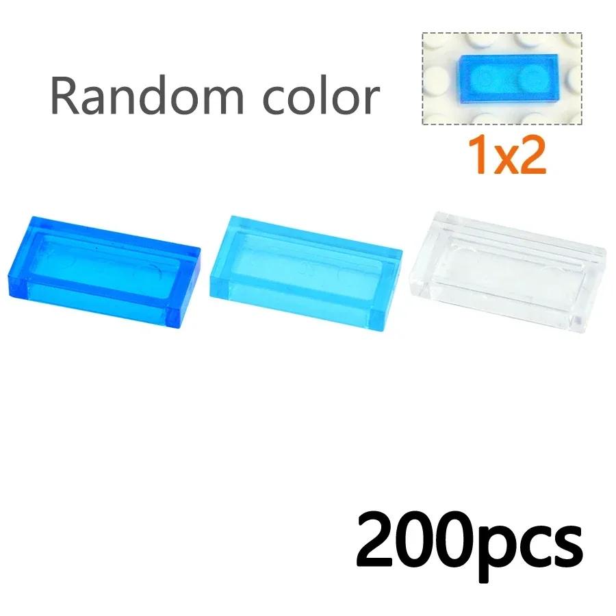 Compatible 3069 63864 2431 6636 3068 87079 Transparent Smooth 1x2 1x3 1x4 1x6 2x2 2x4 Bricks Ceramic Tile Clear Building Blocks