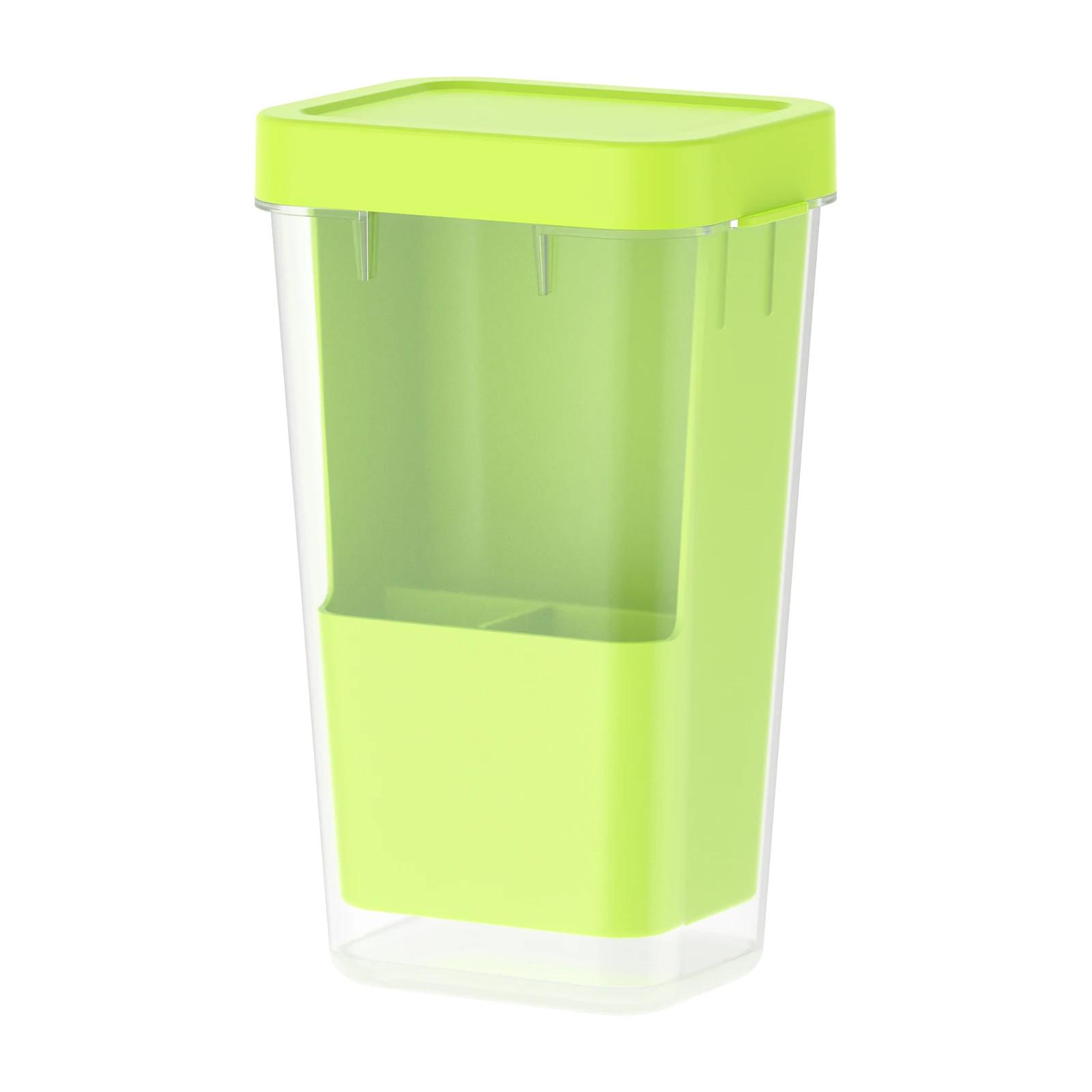 

Herb Keeper for Refrigerator Clear Plastic Herb Saver Asparagus Container Multipurpose Vegetable Keeper for Mint Parsley Thyme зелёный