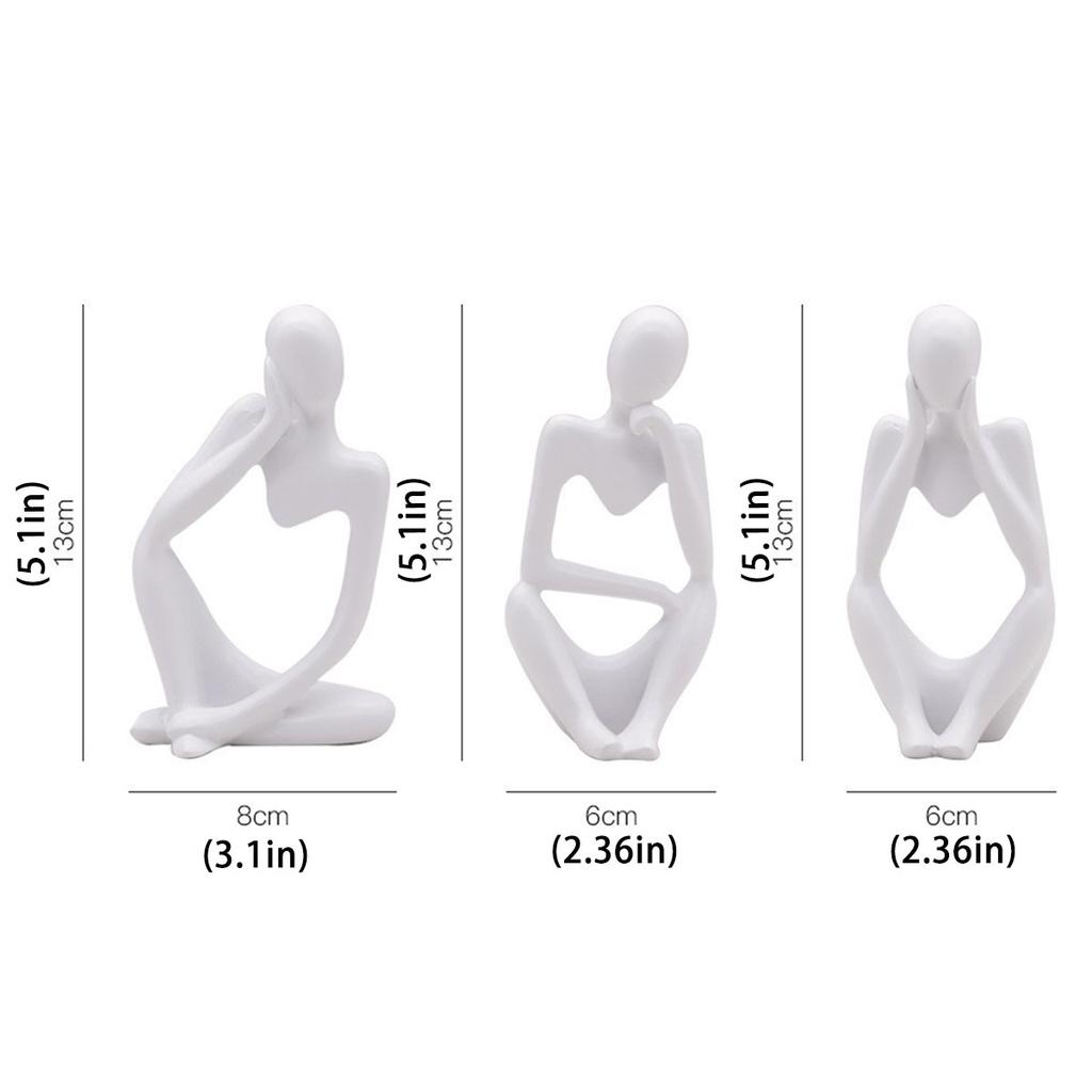 Nordic Home Decoration Abstract Thinker Statue Miniature Resin Sculpture Figurines Home Desktop Decoration Sculpture Ornaments