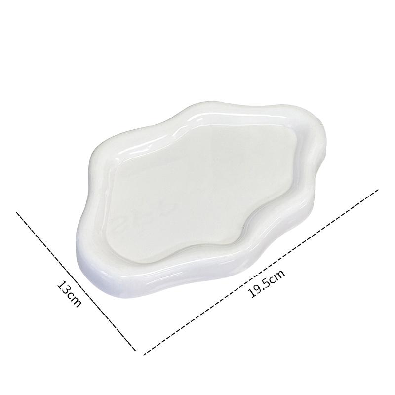 Creative Jewelry Display Tray White Cloud Shaped Abs Decorative Watch Key Tray Holder Home Storage Accessory