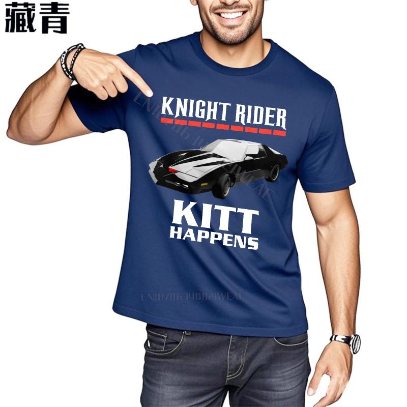 Mens Tshirt Graphic New Teeshirts Knight Rider Kitt Happens ONeck Short Sleeve Shirt Fashion Short Sleeve Oversized Tshirt