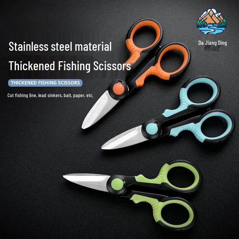Portable Folding Fishing Scissors - Multi-purpose Stainless Steel for Dyneema PE Line and Lead Sheet Cutting