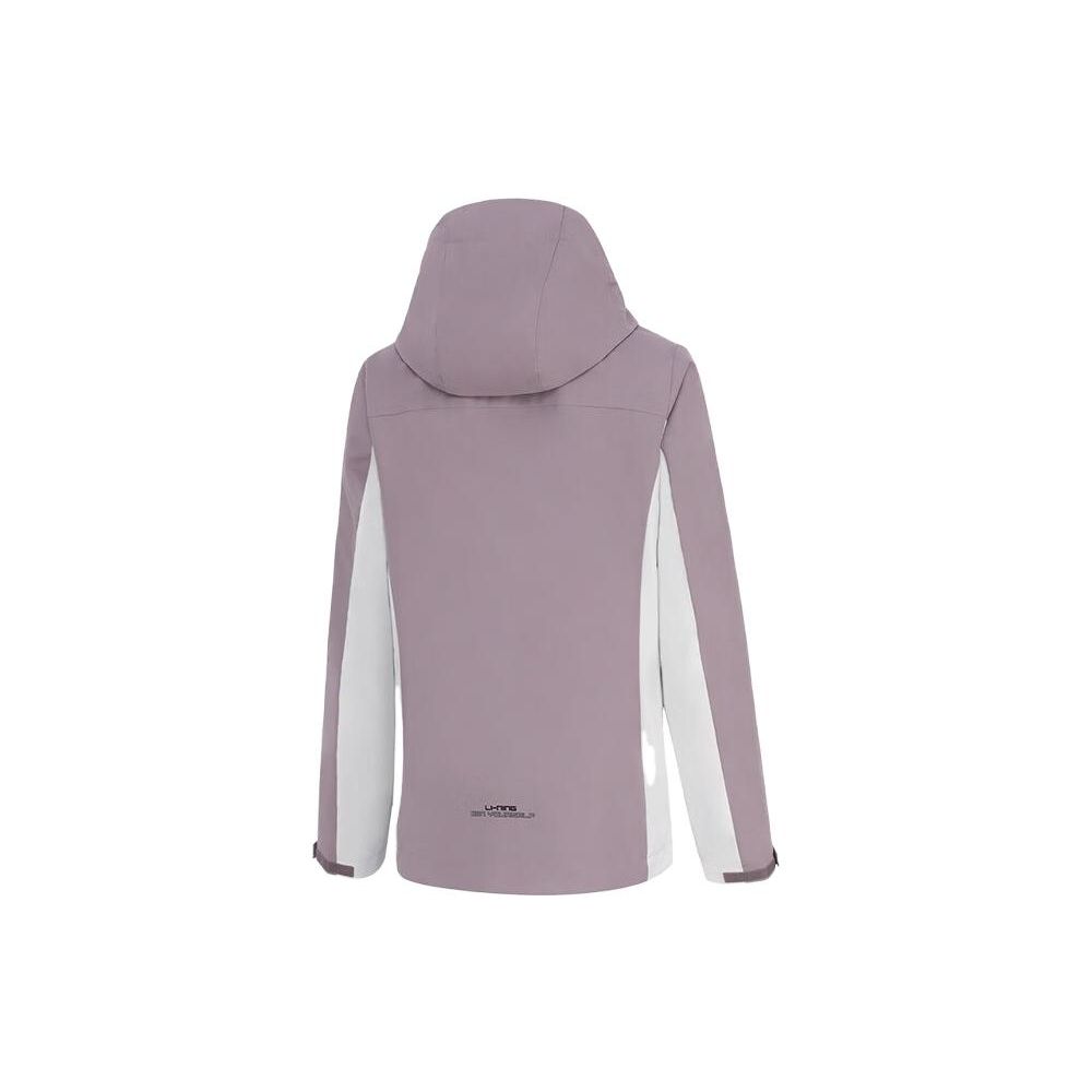 Li-Ning Contrast Hooded 3-In-1 Sports Jacket Women Jacket Logan-Purple AWBT014-2
