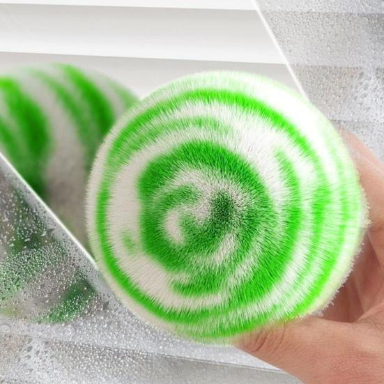Cleaning Brush Lollipop Spiral Design Gentle No Scratch Fibers Powerful Stain Removal Bathroom Cleaning Ball Bathroom Kitchen Cleaning Tool