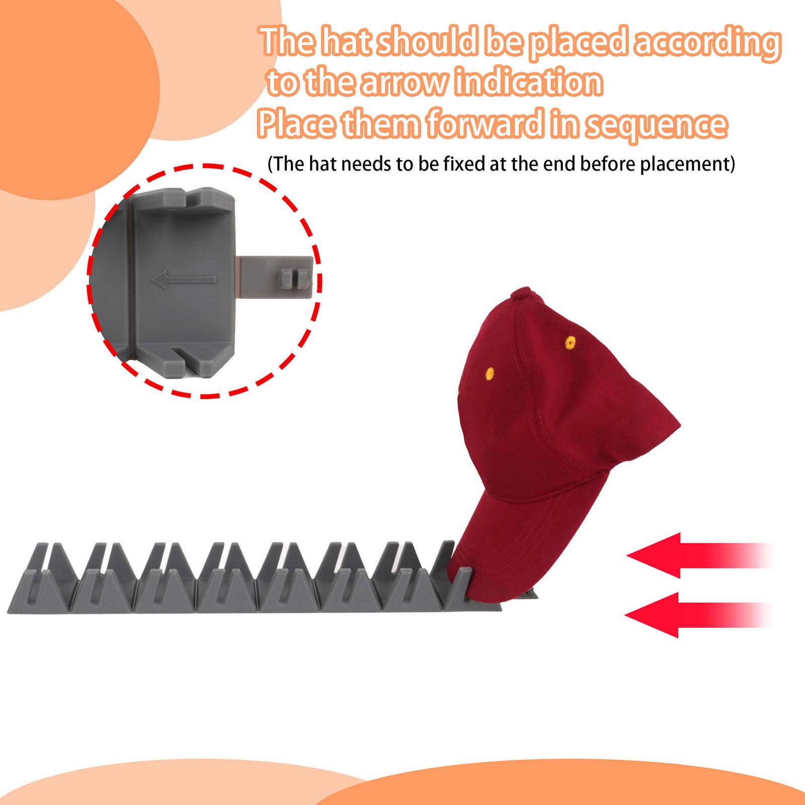 

Silicone Baseball Cap Display Stand Organizer Rack Durable Flexible Hat Holder for Retail Store Shelves and Personal Collection Storage One Size