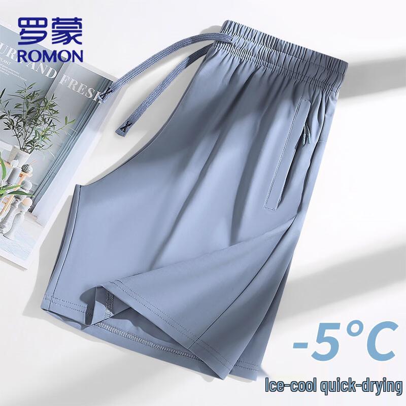 ROMON Men's Ice Silk Quick-Dry Sport Shorts
