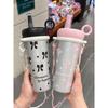 Large Capacity Vacuum Cup Women Good-looking 2025 New Straw Cup with Strainer Portable Student Kettle