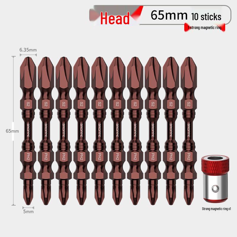 Double-Ended Strong Magnetic Screwdriver Bit Set with Phillips & Flathead Tips