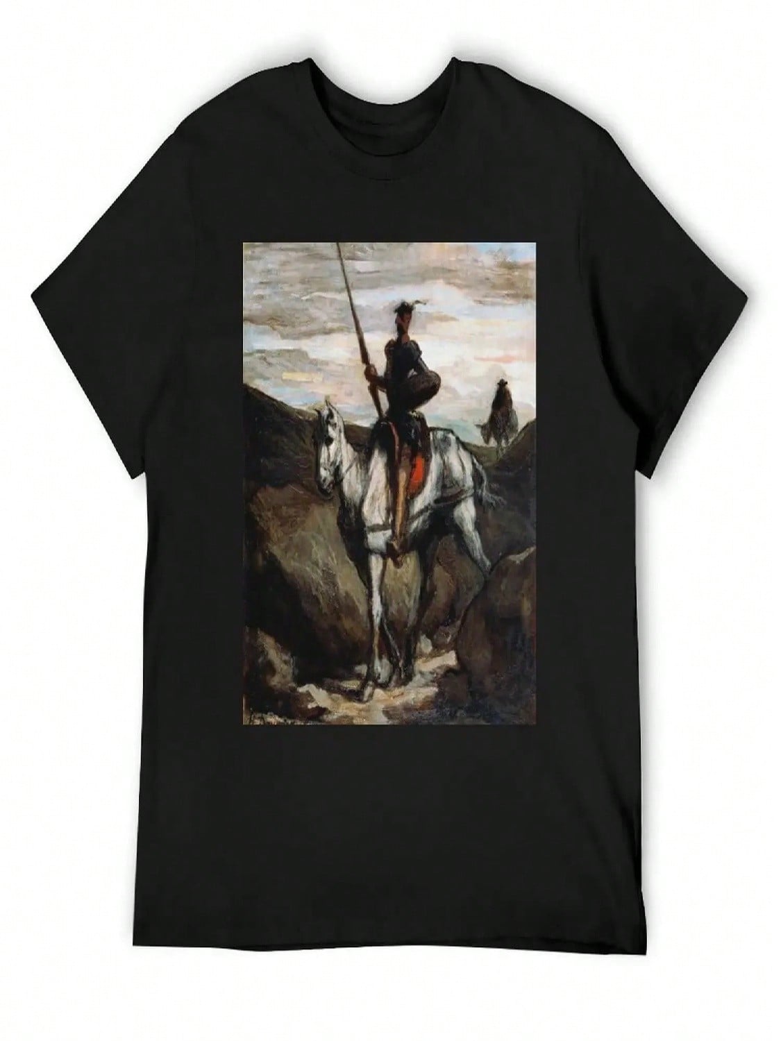 Honore Daumier - Don Quixote In The Mountains T-Shirt Sweat Kawaii Clothes Summer Shirt T Shirt unisex S