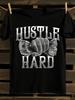 HUSTLE HARD' Motivational Dollar Bill Print T-shirt
