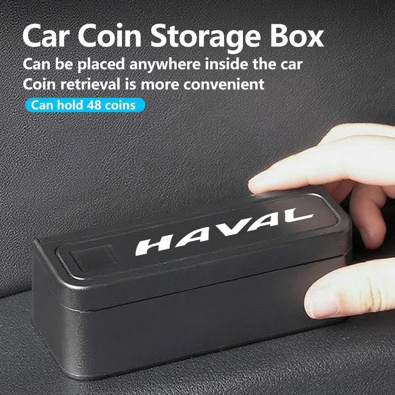 Car Coin Storage Change Box Creative Purse Euro Dispenser Holder For Haval Jolion H1 H2 H3 H4 H5 H6 H7 H8 H9 M6 F7x M4 F5 F7