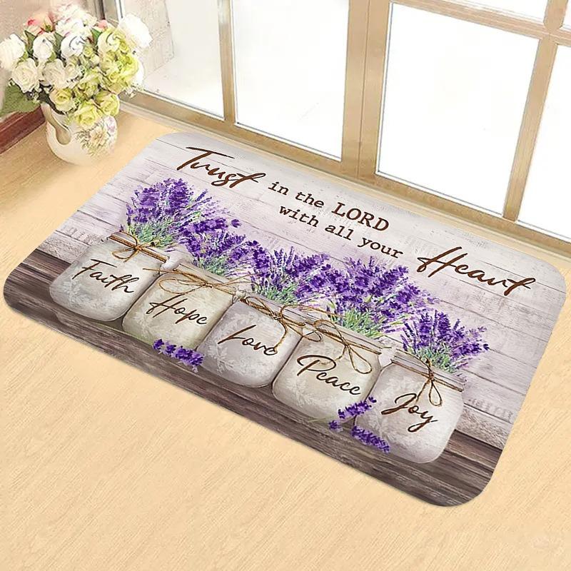 Printed Rug Doormat for Bedrooms Front Door Non-slip Stain-resistant Suitable for Various Home Settings