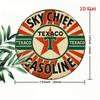 Vintage Texaco Sky Chief Gasoline Metal Wall Sign Retro Cafe Home Decor