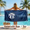 Custom Text Beach Towel, Soft Absorbent Swimming Multi-use TowelFC Zürich
