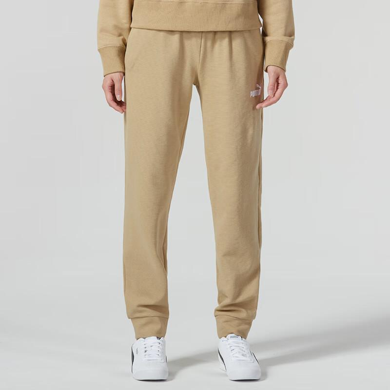 Puma Logo Embroidered Breathable Casual Knitted Sports Pants Women pants Khaki 678448-84
