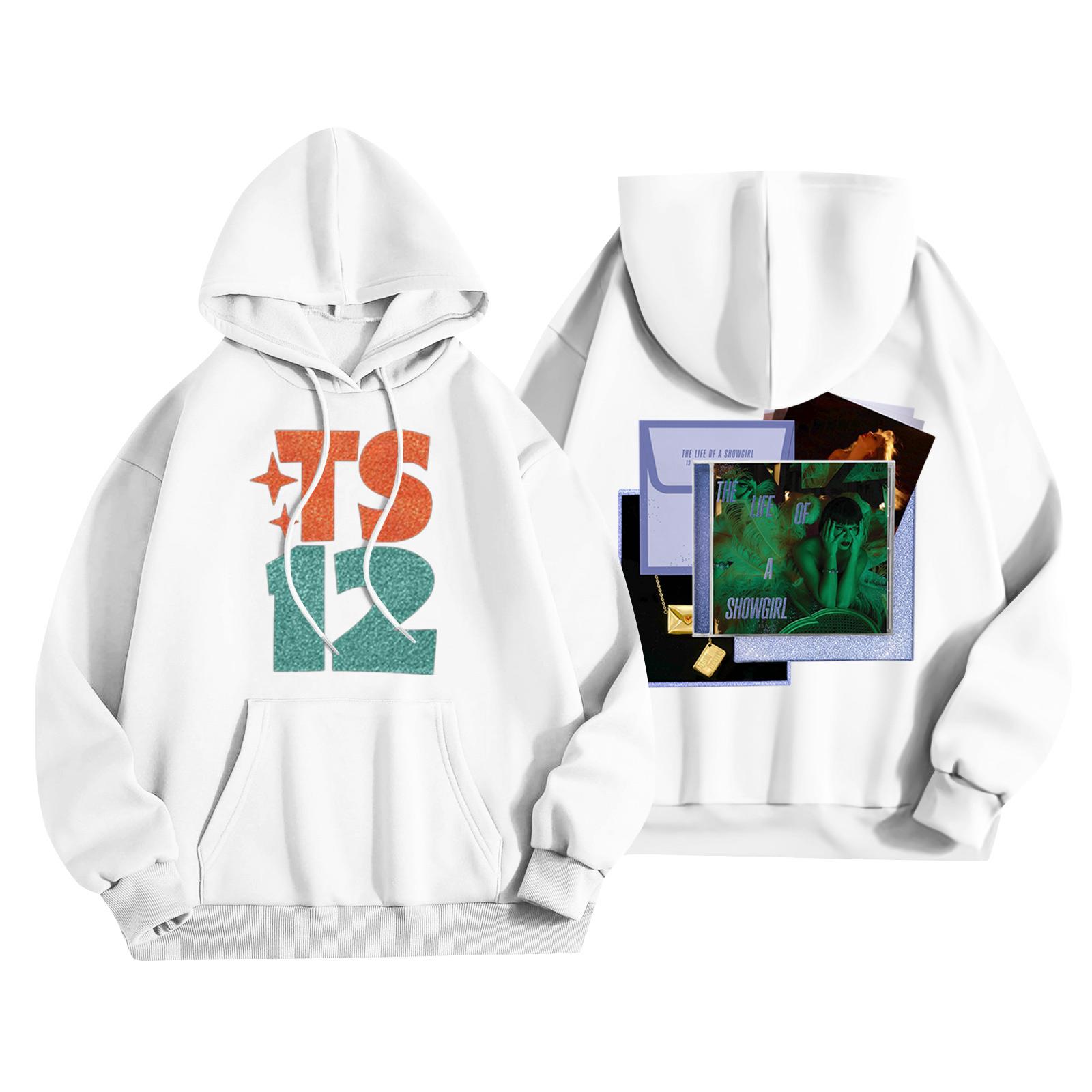 

Детская мода Легкий пуловер с длинным рукавом и карманами Худи с принтом 140 белый