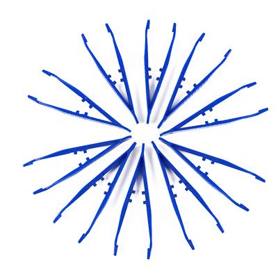 10 pinzas de plástico azules, pinzas médicas desechables, herramientas, pinzas, accesorios para botiquín de primeros auxilios.