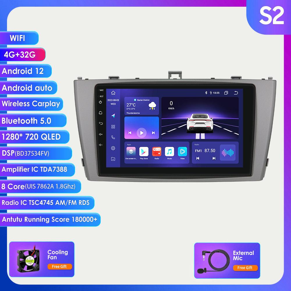 2din Android Autoradio for Toyota Avensis T27 2008-2015 Car Radio Multimedia Video Player GPS Navi Head Unit Carplay Auto 4G RDS Intelligent Screen