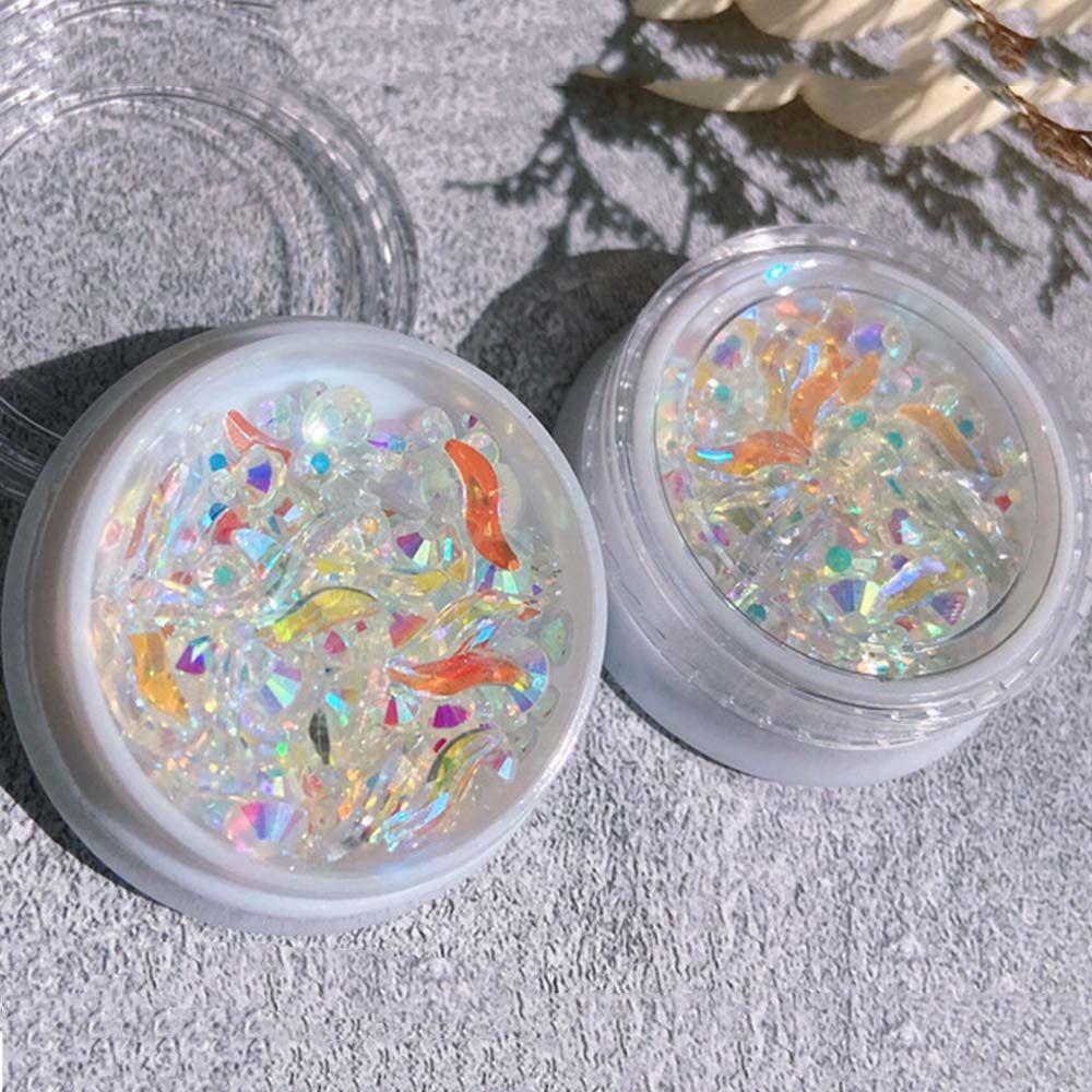 Shapes Aurora Nail Accessories Irregular Nail Rhinestones Nail Art Decoration Crystal Nail Jewelry