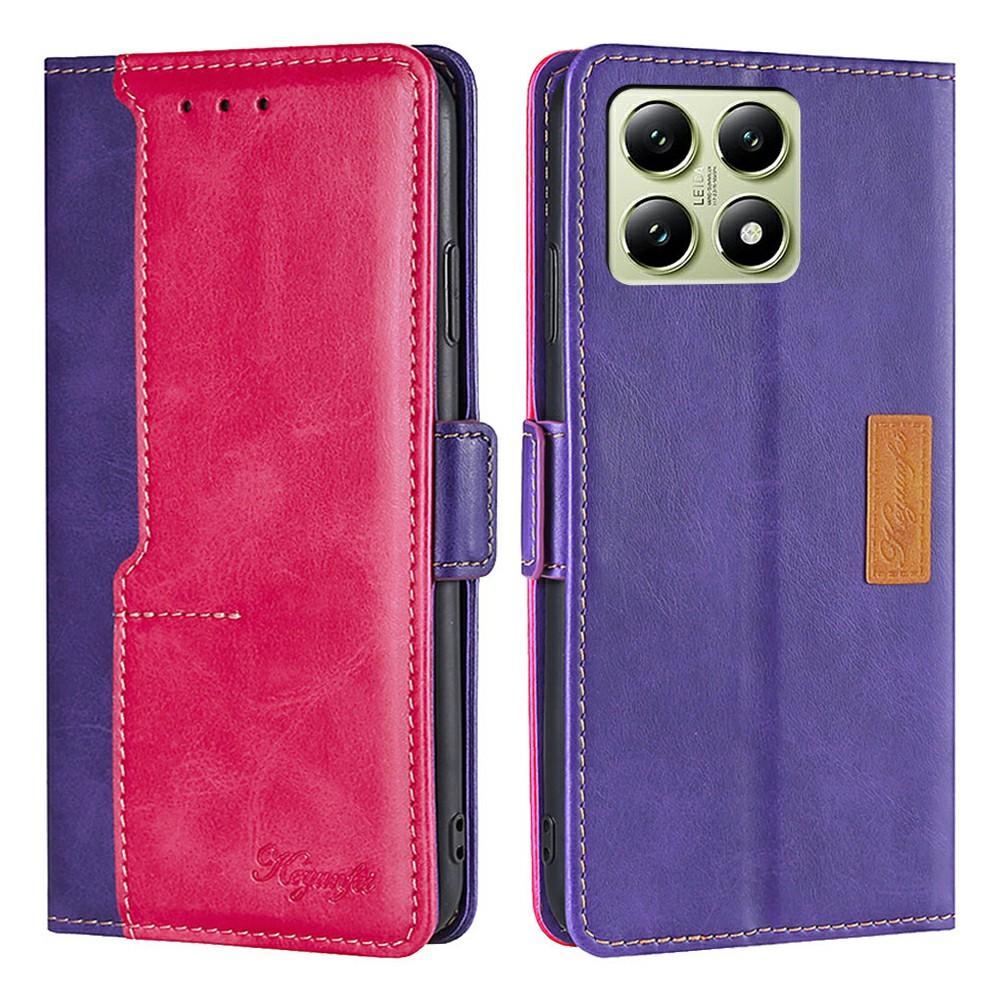 

For Xiaomi 14T Case Contrast Color Wallet Leather Phone Cover E