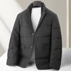 Mens Lightweight Down Jacket With Detachable Scarf Slim FitStyle 85-90% Duck Winter Warm Coat Office Casual