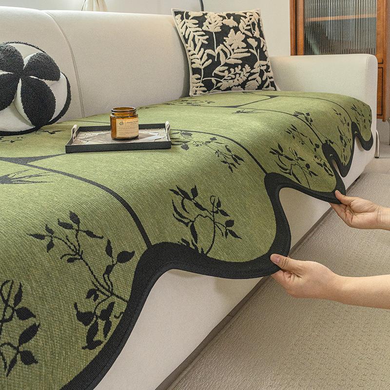 New Modern Simple Sofa Cushion Fixed One-Piece Combination Sofa Seat Cushion Irregular Seat Cushion Cover Cloth Towel
