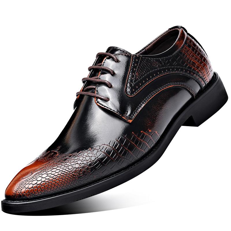 

Острые мужские деловые кожаные туфли в классическом джентльменском стиле для отдыха, офиса, свадьбы и вечеринок, большие размеры 38-48 48 коричневый