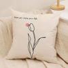 Floral Pillow Square Pillow Case Living Room Sofa Cushion Covers Room Bedroom Bedside Window Dormitory