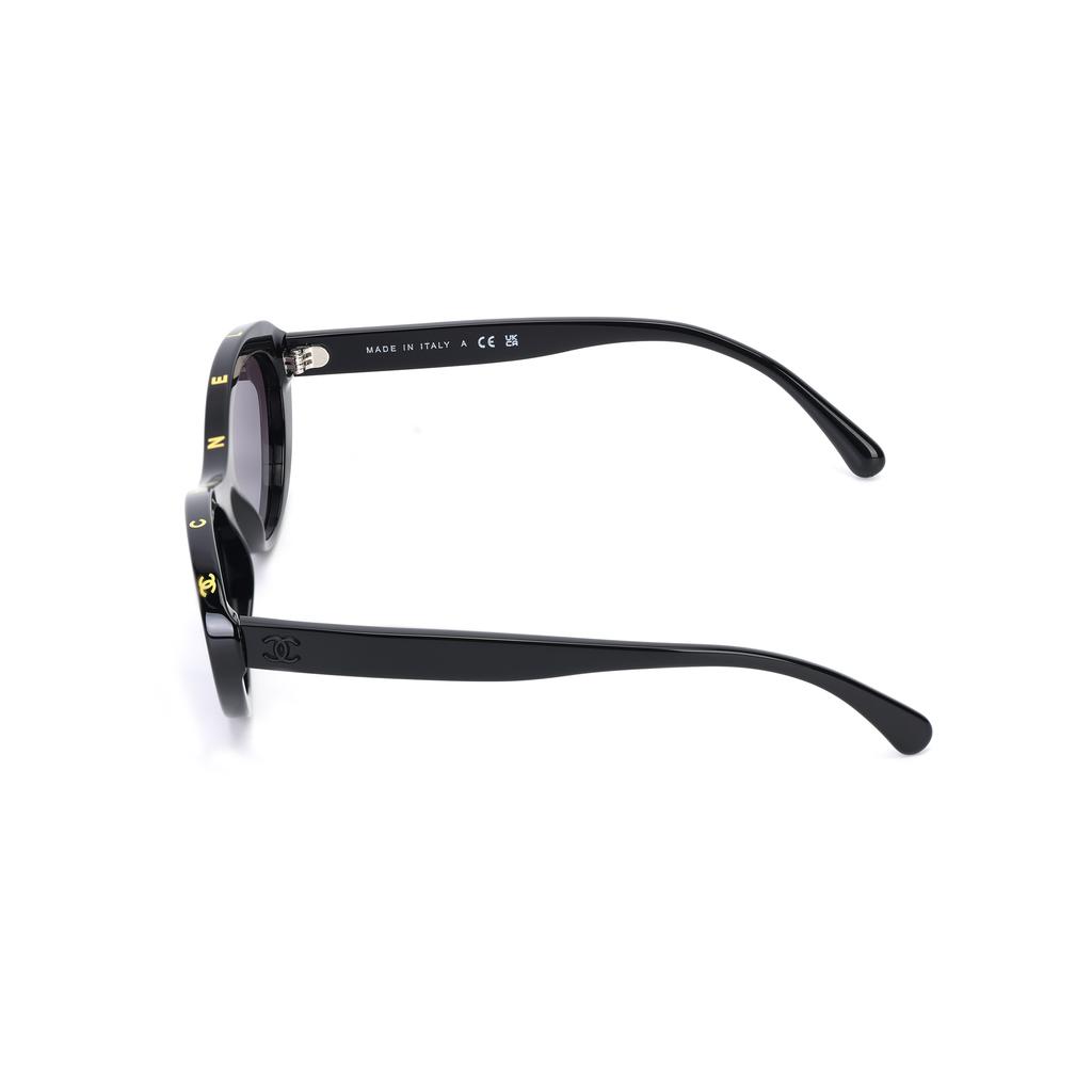 Chanel Logo Cat Eye Sunglasses Unisex Sunglasses Black CH5416-1712-S6
