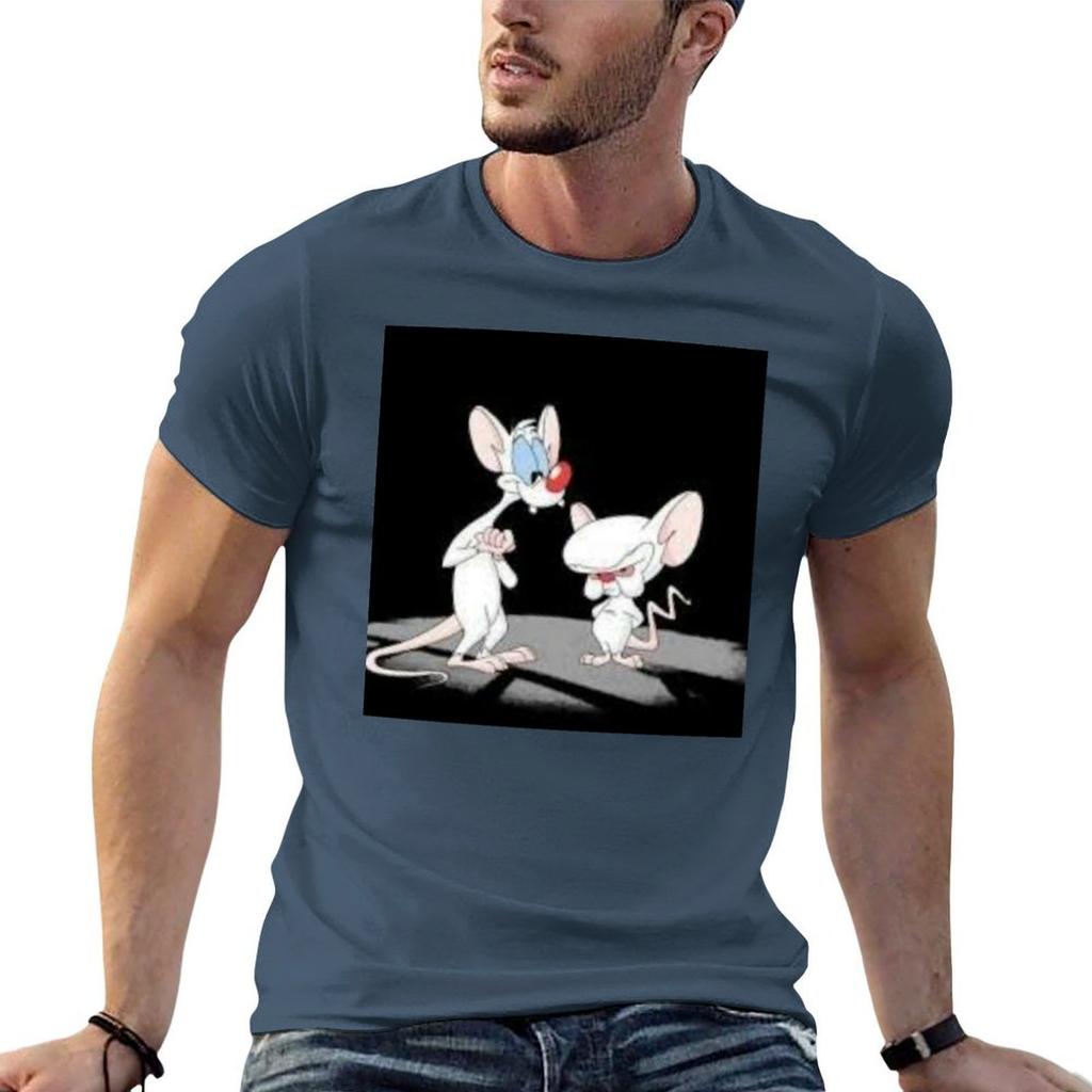 Pinky and the Brain TShirt Cotton T Shirt Pack Man T Shirts for Men TShirt