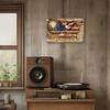 Metal Wall Art Vintage Tin Sign 8x12 Inch Rustic American Flag Constitution Design Patriotic Decor We The People