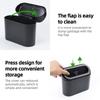Car Mini Hanging Trash Bin Vehicle Garbage Organizer Dust Case Storage Box Pressing Type ABS Trash Can Auto Interior