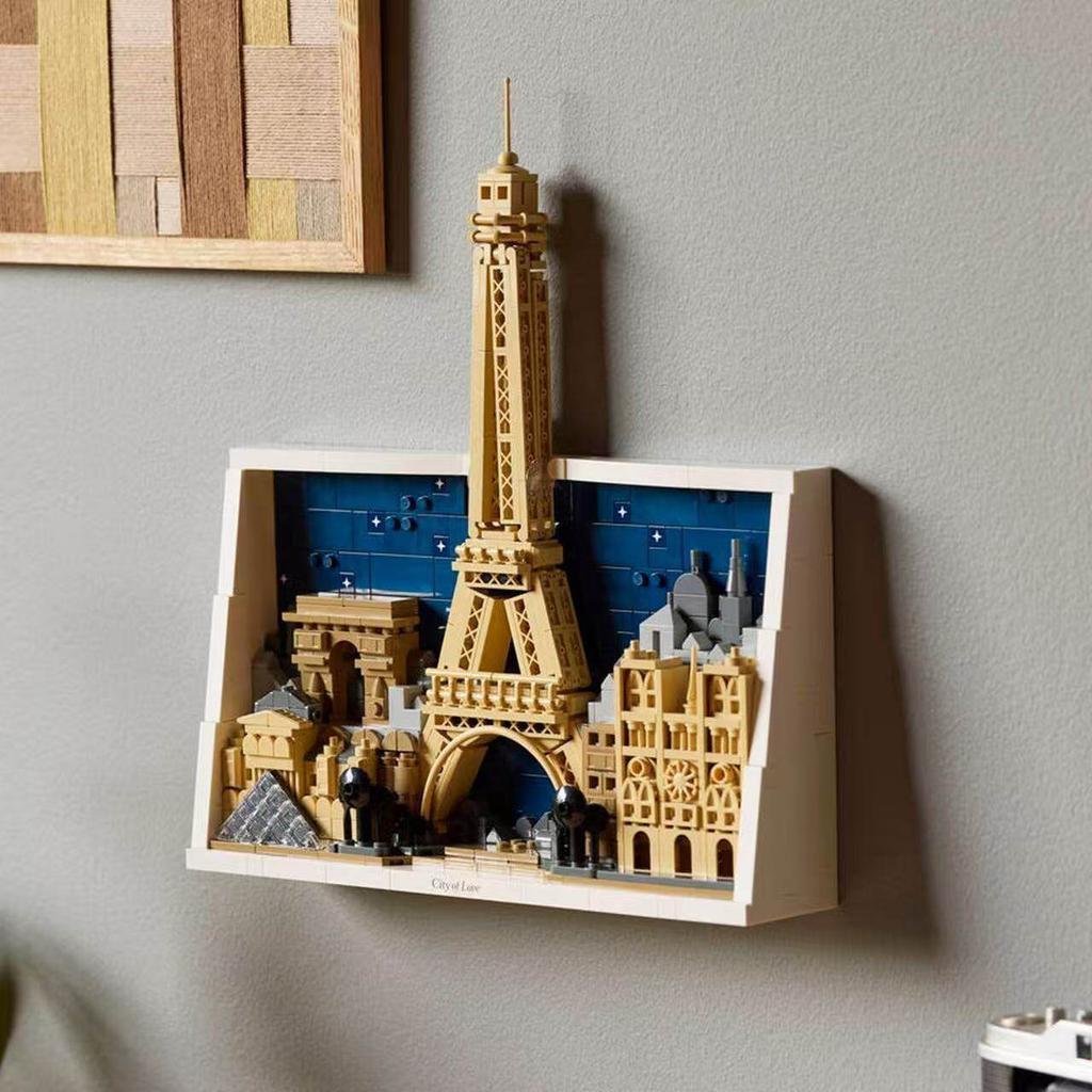 Architecture Series Model Paris - City of Love Building Blocks Set, Creative DIY Couple Gift, Adult Stress Relief Puzzle for Men & Women