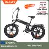 Bicicleta Elétrica PX6, 750W 48V 12Ah bicicleta dobrável elétrica, mountain bike 20 polegadas pneu grosso bicicleta elétrica dobrável