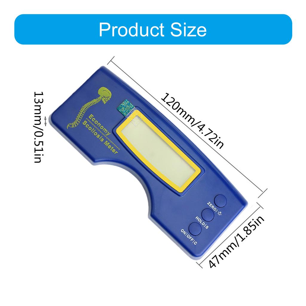 Digitale Scoliosemeter Menselijke Wervelkolom Meetinstrument 0-30 Graden Bereik Scoliometer Detector voor het Meten van de Wervelkolomuitlijning
