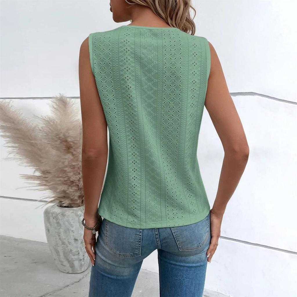 Women Lace Trim Tank Tops V Neck Fashion Casual Sleeveless Blouse Vest Shirts