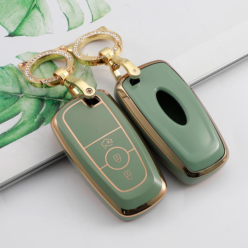 New Tpu Key Case Cover for Ford Fusion Mustang Explorer F-150 F-250 F-350 2017 2018 Remote Key Case Fob Shell Cover Skin Holder