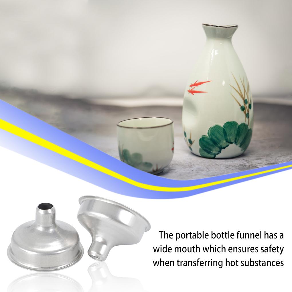 2ks malý trychtýř z nerezové oceli přenosný násypník praktické široké ústí odnímatelné univerzální kuchyňské nářadí trychtýřová tyč