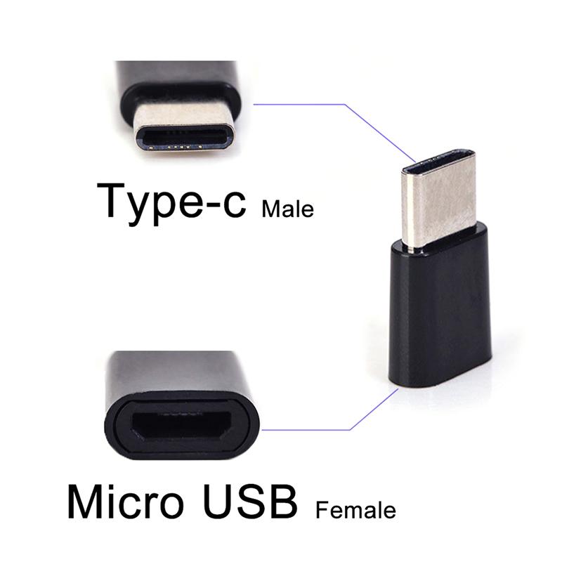 Micro Usb Female To Type-C Usb-C Male Adapter Converter Charging Connector