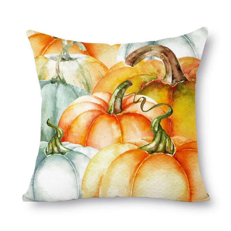Thanksgiving Autumn Leaves Golden Short Plush Pillow Cover Office Sofa Cover Cushion Cover