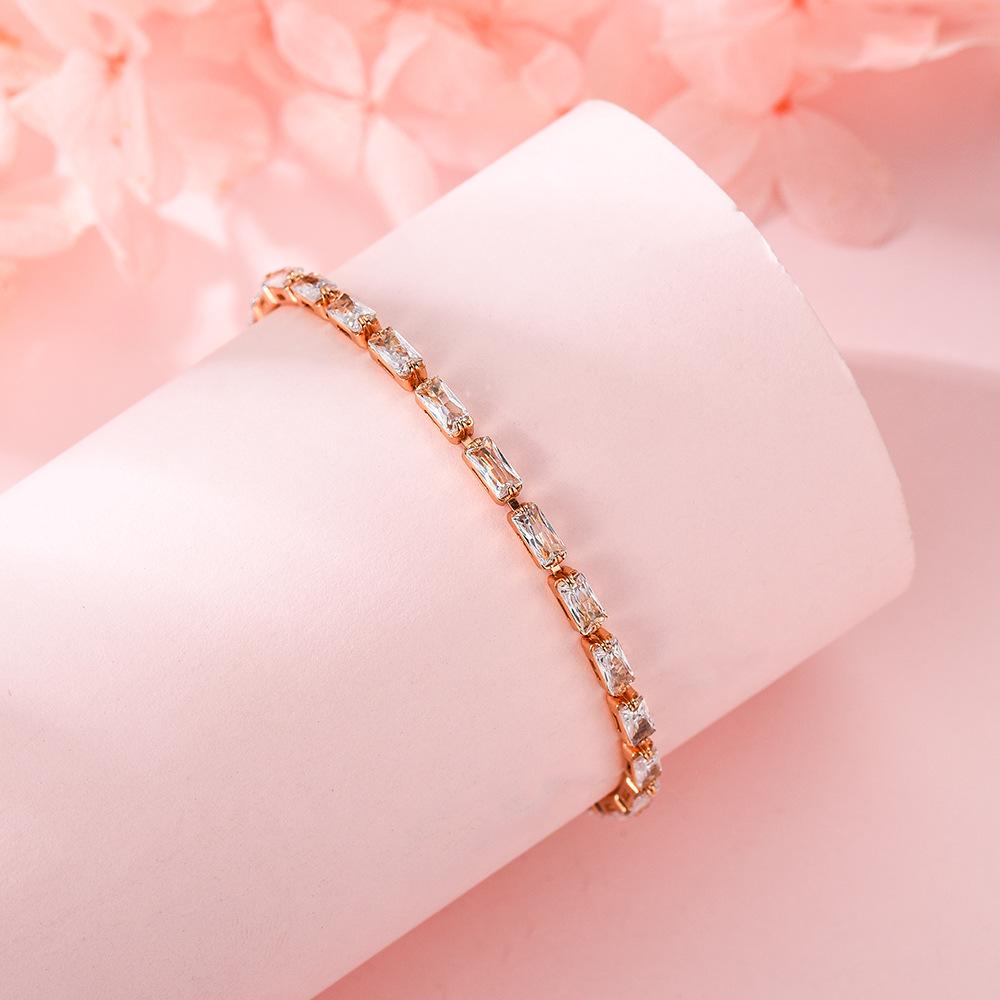 Mihmily brand-pink gem bracelet, simple niche high-end luxury fashion