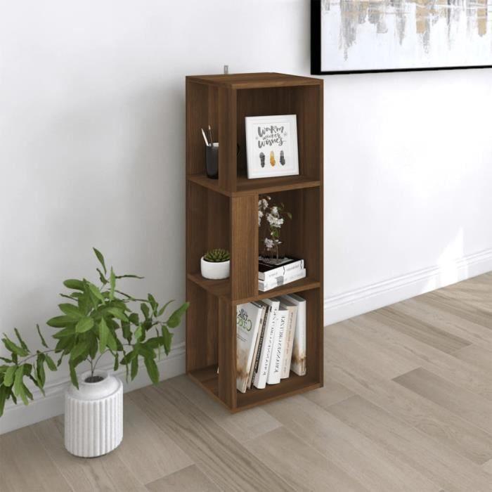 VidaXL Armoire d'angle Chêne marron 33x33x100 cm Bois d'ingénierie 825830