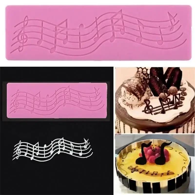 New Cake Decoration Molds Music Lace Silicone Mold Lace Note Silicone Cake Wedding Cookie Chocolate Silicone Molds Pastry Tools