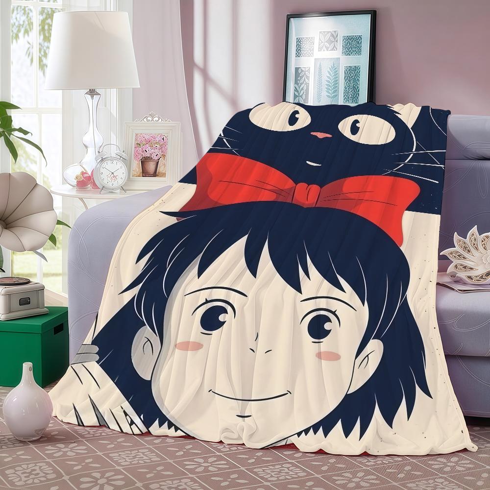 

ANIME K-kikis-s Cartoon Blanket Warm And Soft Suitable For Bedroom Living Room Sofa Bed Office Travel Camping 30x40in