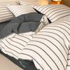 Luxurious Jacquard Cotton 4-Piece Bedding Set: High-Grade Long-Staple Cotton Quilt Cover & Bed Sheet