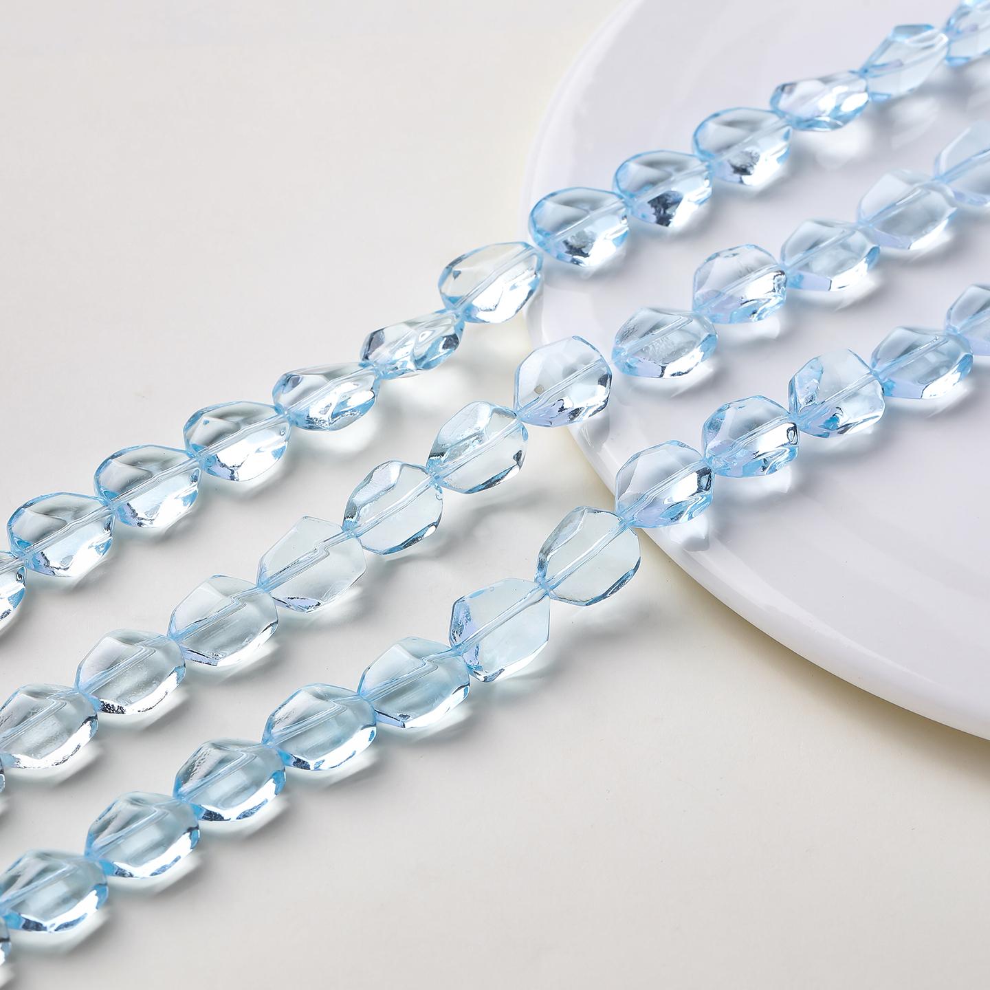 

1 Strand Spacer Water Drop Beads AB Shine Glass Crystal Drop Irregular Pendant for DIY Earing Bracelet Jewelry Making Accessorie 50pcs небо синє кольору